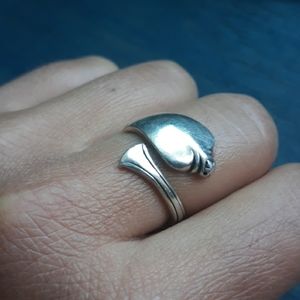 Silver spoon ring